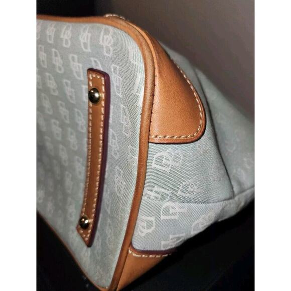 Dooney Bourke Charlie Satchel Canvas Crossbody Handbag Signature Logo Purse - Picture 10 of 16